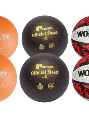 Götukörfuboltasett. Samanstendur af sex körfuboltum.