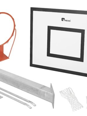 Körfuboltaframlenging 90 cm. Þar á meðal trébretti, körfa og net.