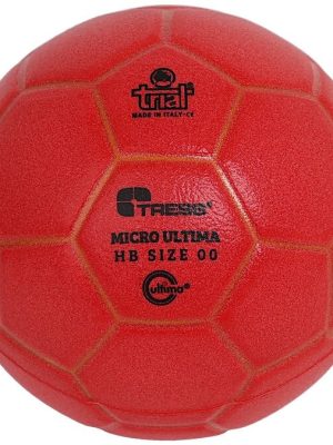 Trial Ultima Micro handbolti, rauður. IHF samþykktur. Þvermál: 14 cm, 150 grömm, 3-laga.