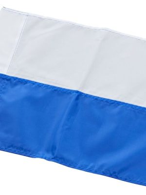 Hornfáni 38 x 28 cm, blár/hvítur Fyrir 30 mm hornstólpa