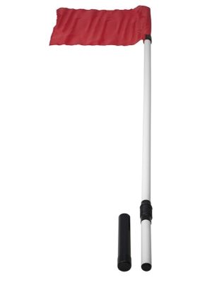 Hornstólpi með fjöðri, 1 stykki. Með fjöðurbúnaði, fána, klemmu og hylsi.