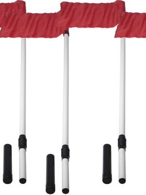 Hornstólpi með fjöðri, 4 stykki. Með fjöðurbúnaði, fána, klemmu og hylsi.