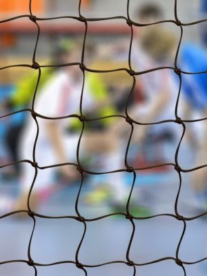 Net fyrir innknattleiksmark 120 x 90 cm, svart. Innifalið er fangað net.