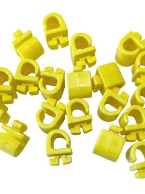Nylon netkrókar, gulir 20 stk.