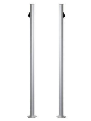 Badmintonstuðningar Ø: 63 mm úr áli með netbraut. Netbraut Ø: 10 mm.