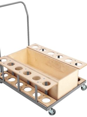 Badmintonvagn fyrir 6 velli, Ø: 83 mm Fyrir badminton- og tennisstuðninga