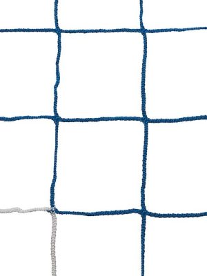 Fótboltanet fyrir 11 manna deildarfótboltamörk, blátt/hvítt 4 mm hvítt PP, 12 cm möskvi, dýpt: 200/200 cm