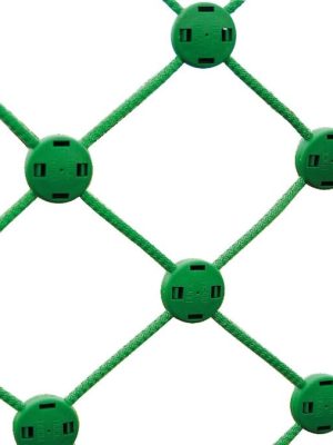 Hindrunarnet Hercules 5 mm grænt PP með stálkjarna, 10 cm möskvi