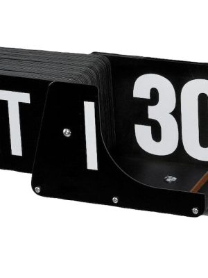 Skorkort fyrir badminton með úrslitum og markeringum í settum