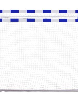 Minnkandi þverslá fyrir handboltamark blá/hvít. Fylgir með upphengisfestingu.