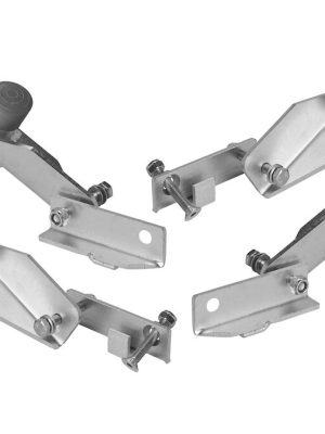 Hjólasett fyrir handboltamark, þ.m.t. festingar, 2 stk. hægri og 2 stk. vinstri fyrir 1 handboltamark