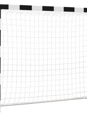 Lítið handboltamark innandyra - ClassicPro svart/hvítt. Dýpt að ofan 50 cm, dýpt að neðan 50 cm.