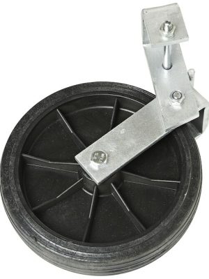 Flutningshjól fyrir 60 x 30 mm sleða, vinstra 250 mm hjól með gúmmíbraut og festingu