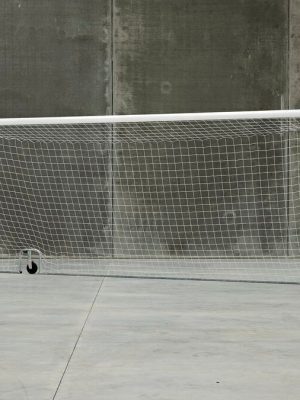 Fótboltamark 11 manna - Smartlift, hvítt. Dýpt að ofan 80 cm, dýpt að neðan 200 cm.