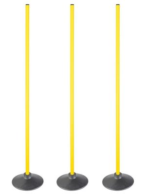 Slalomstangir með gúmmíbotni 160 cm, 5 stk. Sett með 5 stk. fyrir innanhúss/gervigras.