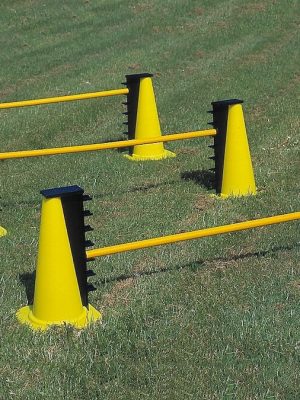 Fjölkeilusett með 15 hlutum, 6 keilur, hæð 40 cm.