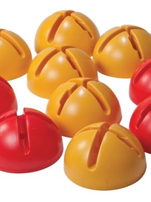 Allhliða fætur 10 stk. 4 rauðir og 6 gulir