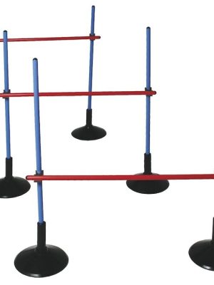 Samsett girðing með 3,4 kg fótum. Samanstendur af: 2 fótum, 3 stöngum og 2 rimlafestingum.