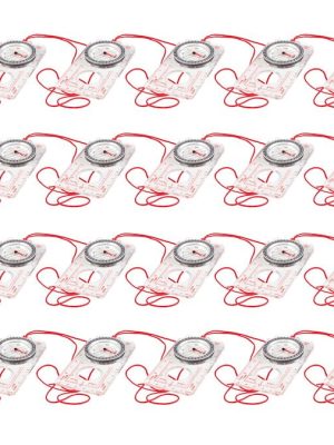 Áttaviti fyrir kennslustofu, sett með 24 hlutum, stækkunargleri og snæri.