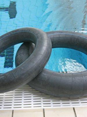 Baðhringur með ofurþvermál: 100 cm Festur með kúluventil