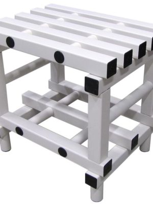 Bekkur með skóhillu 50 x 40 x 50 cm Skápbekkur fyrir sundlaug