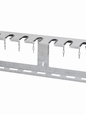 Rekki fyrir 9 vespur, ryðfrítt stál. Til veggfestingar.