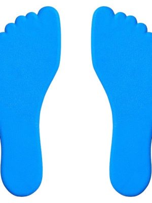 Hreyfifærnifótspor í bláu 18 x 10,5 cm