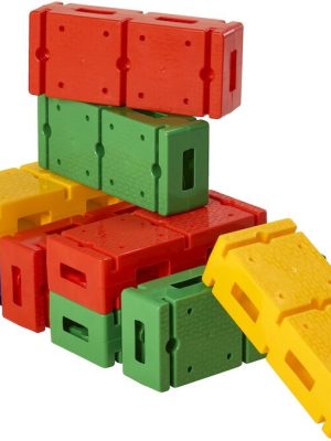 Klossar fyrir hreyfifærni sett 8 kubbar og 32 gúmmítappar
