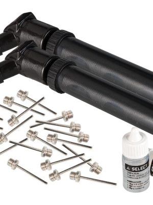 Dælusett með 2 x kúludælum, 20 x nipplum og 2 x ventlaolíu.