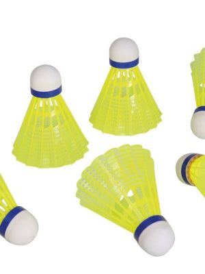 Badmintonkúlur RSL Nylon Gular Miðlungshraða. Rör með 6 stk.