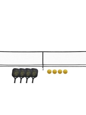Pickleball skólasett Sett með boltum, kylfu og neti