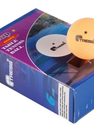 Borðtennisboltar 6 stk. Appelsínugular *