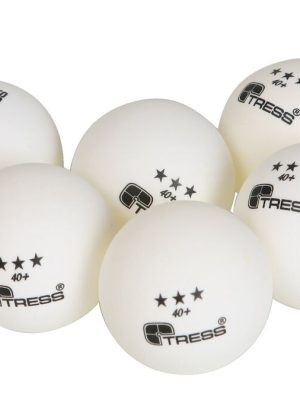 Borðtennisboltar 6 stk. Hvítir *** Sett með 6 stk. sellulóíðlausum boltum