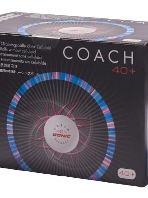 Borðtennisboltar Donic Coach, 120 stk. Pakki með 120 stk.