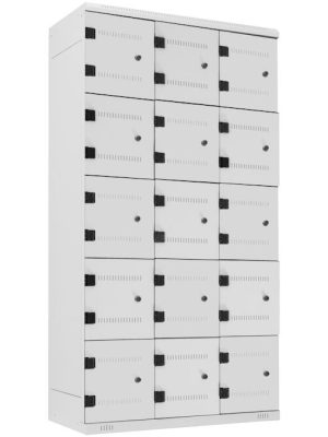 Geymsluskápur með 15 hólfum, 90 x 175 x 50 cm