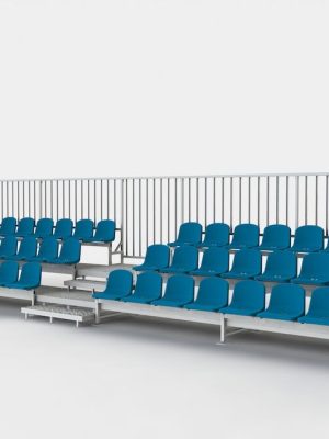 Áhorfendastúka með 48 sætum, 3 raðir Verð án sendingarkostnaðar