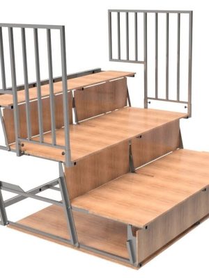 Samanbrjótanlegur standur, 3 raðir, 200 cm