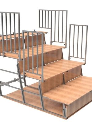 Samanbrjótanleg áhorfendastúka, 4 raðir, 200 cm