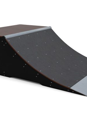 Skauta-kvartpípa með hjólum. Lengd: 192 cm, Breidd: 120 cm, Hæð: 60 cm.