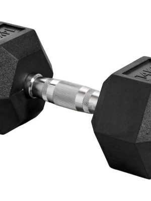 Handlóð sexhyrnd gúmmí 14 kg