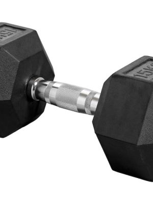 Handlóð sexhyrnd gúmmí 15 kg