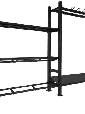 Fjölgeymsluhilla fyrir æfingatæki