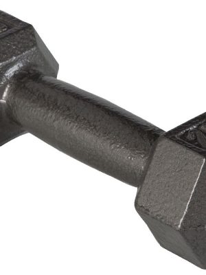 Handlóð úr sexhyrndu steypujárni, 2 kg. Grip: 10 cm.