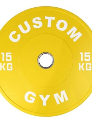 Litað stuðaraplata 15 kg gul Gatþvermál: 50 mm
