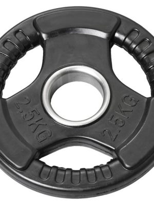 Þyngdarskífa úr gúmmíi 2,5 kg, Ø 50 mm Gatþvermál: 50 mm