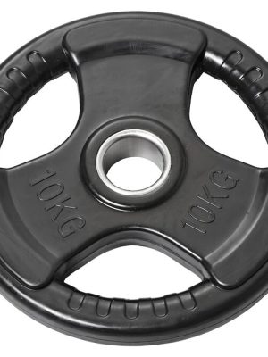 Þyngdarplata úr gúmmíi 10 kg, Ø 50 mm. Gatþvermál: 50 mm.