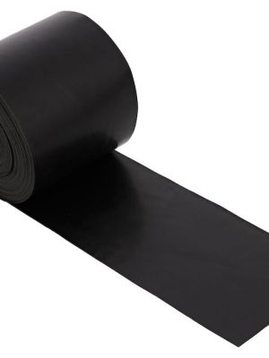 Æfingateygjanlegt efni 25 m, extra hörð náttúruleg latex, svart