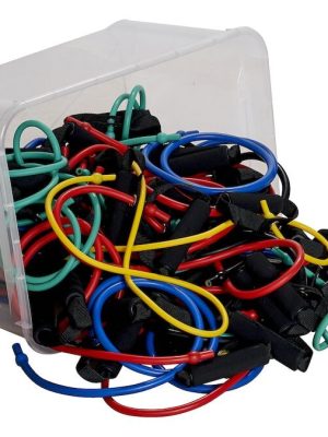 Exertube sett með 30 æfingateygjum. Innifalið eru danskar æfingaleiðbeiningar.