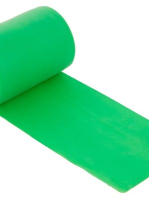 Æfingateygjanlegt efni 25 m, létt latexlaust, grænt. Þykkt 0,35 mm.