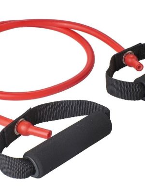 Exertube æfingaband TPE, miðlungs 140 cm, rautt